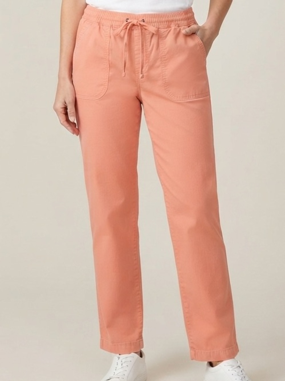 L.L. Bean Comfy Cotton Drawstring Pants Straight-Leg Everyday Casual Outdoor 10